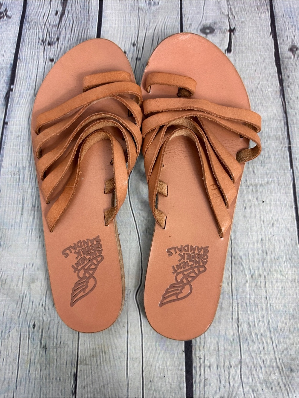 Ancient Greek Sandals Satira leather sandals size 38